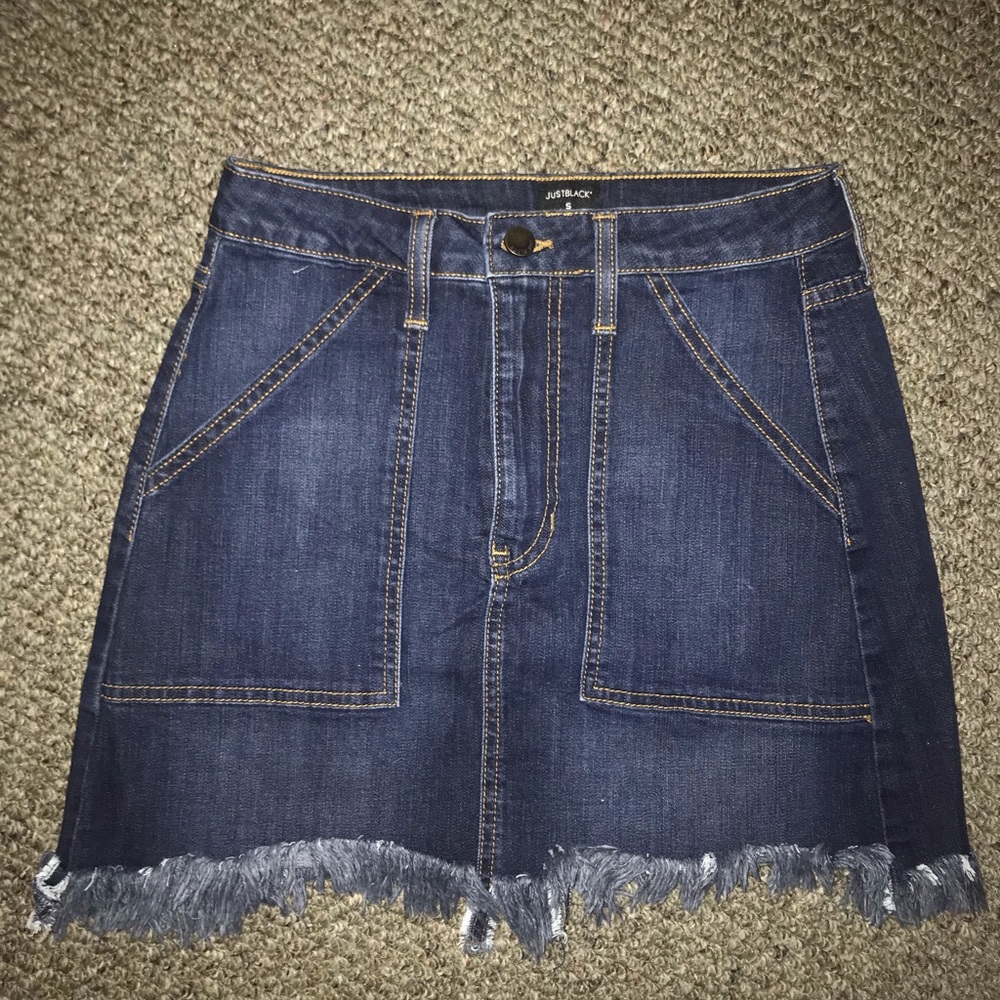 Fringed Jean skirt